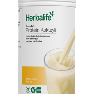 Arıqlamaq üçün Protein kokteyli Formula 1 bananlı krem dadı ilə